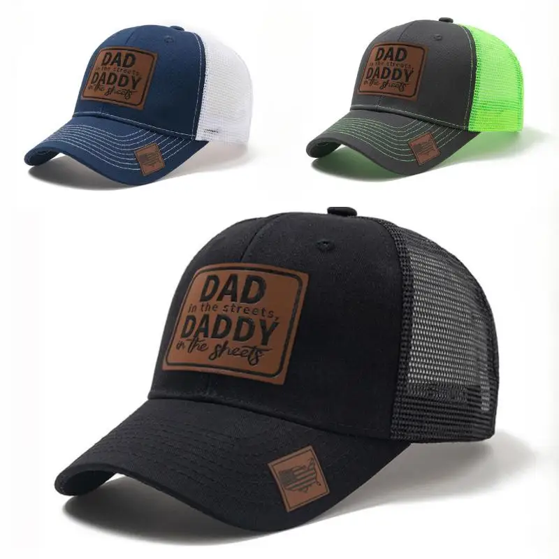 

Летняя сетчатая бейсболка для женщин и мужчин, шляпа Snapback с надписью DAD, повседневная дышащая унисекс, уличные кепки в стиле хип-хоп, дальнобойщики