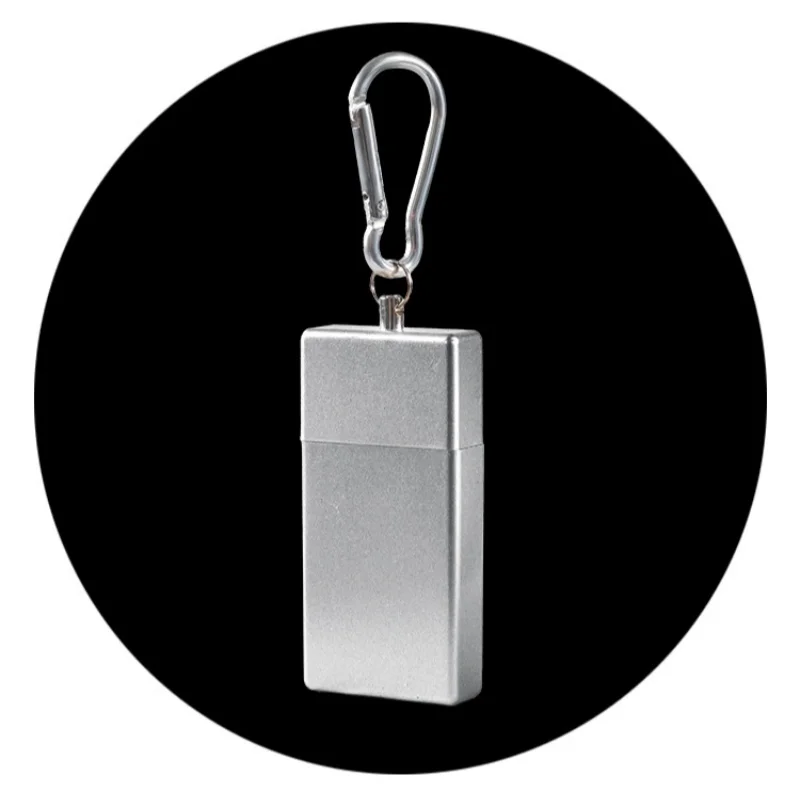 Metal Mini Ashtray Portable Outdoor Ashtray with Carabiner Keychain Design Small Travel Ash Holder Smoking Accessories