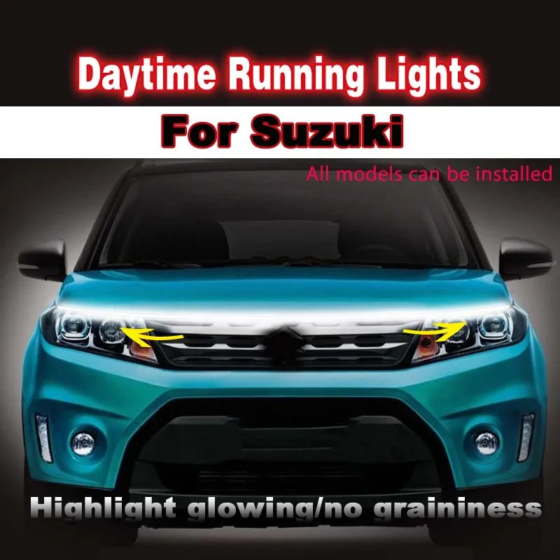 

For Suzuki Alto CELERIO GRAND Newly upgrade LED Daytime Running Light Scan Starting Car Hood DRL Guide Decorative 12V