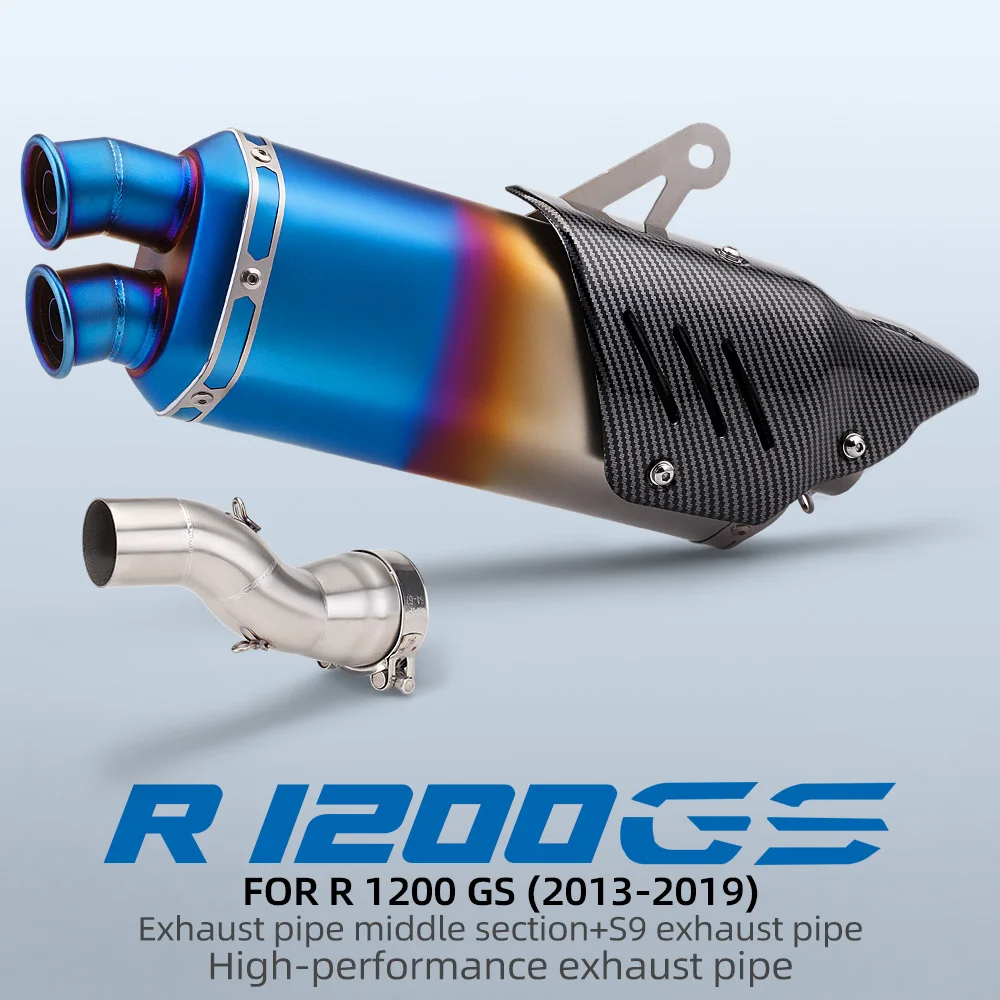 

For R1200GS R1200 GS Adventure ADV Motorcycle Exhaust Slip on Double Hole Muffler