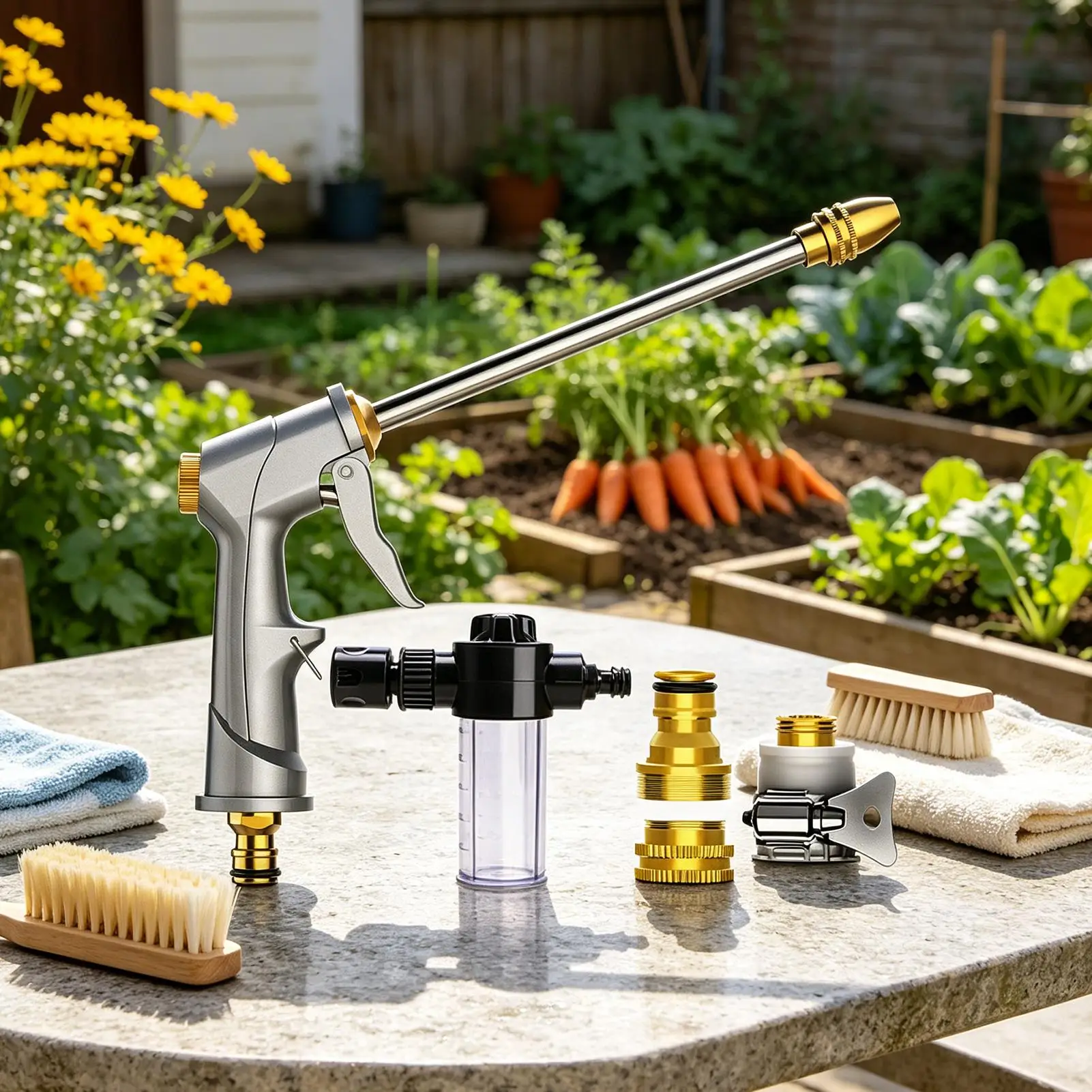 Portable Pressure Washer Adjustable Cleaning Nozzle Sprayer Portable Car Washer For Car Garden Driveway Lawn Outside Home Deck