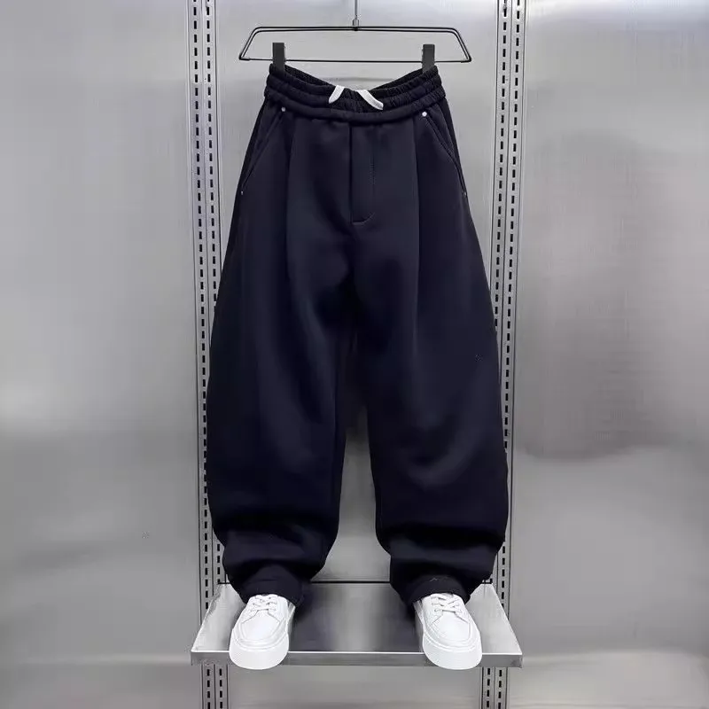 

Мужские осенне-зимние брюки-карго больших размеров, широкие прямые повседневные спортивные штаны, модные, удобные, дышащие