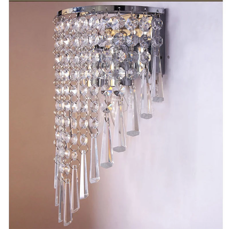 Modern Crystal Chandelier Wall Light Lighting Fixture 220V E14 LED Ceiling Lights