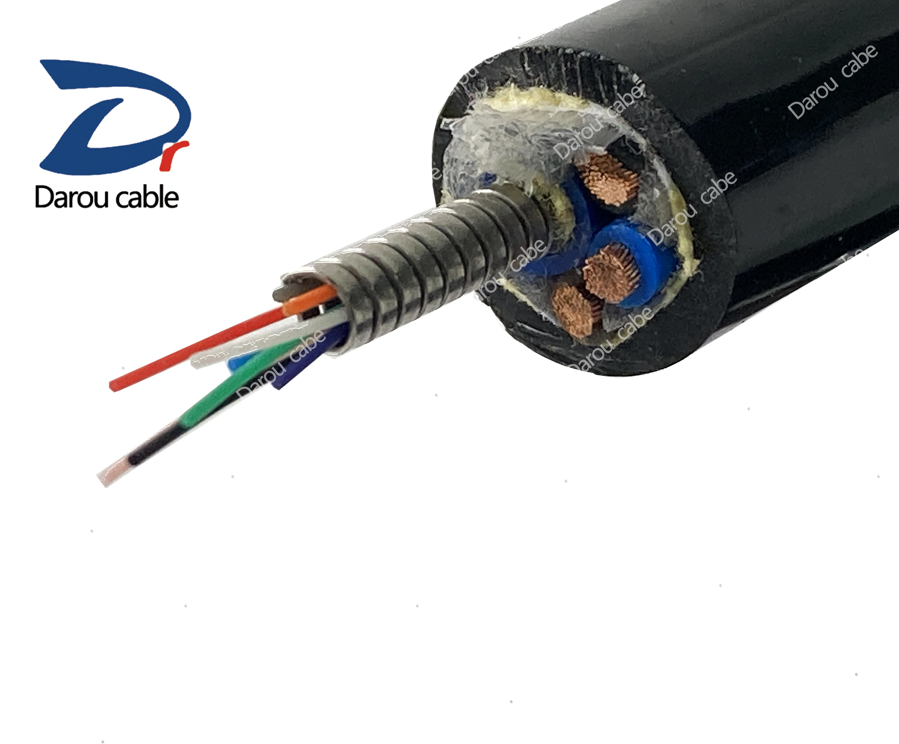 Outdoor TPE insulated waterproof control submarine ROV underwater overhead video cable 100m