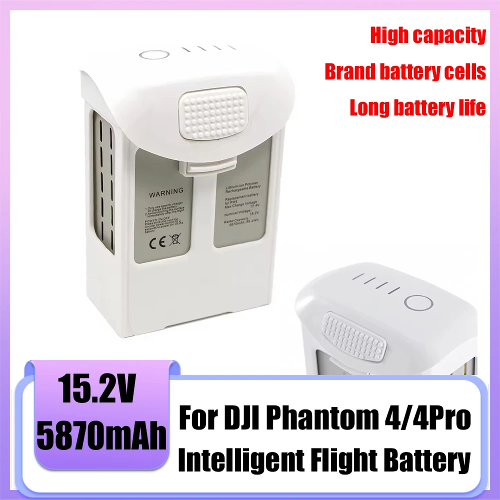 Phantom 4 Intelligent Flight Battery 5870mAh Long Lasting Battery Compatible with the Full Phantom 4 Series with the New 0 Cycle