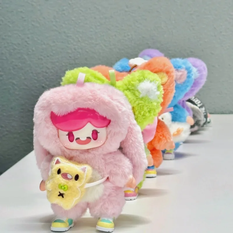 

Genuine Super Vitality Factory Adou Colorful Life Resin Faced Plush Pendant Blind Box Figurine Birthday Gifts For Girls Ornament