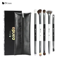 DUcare PANDA Eye Brush Set Eyeshadow Eyeliner Eyebrow Concealer Brushes Mini Travel Cosmetic Tool Ultra Soft Hourse Goat Hair