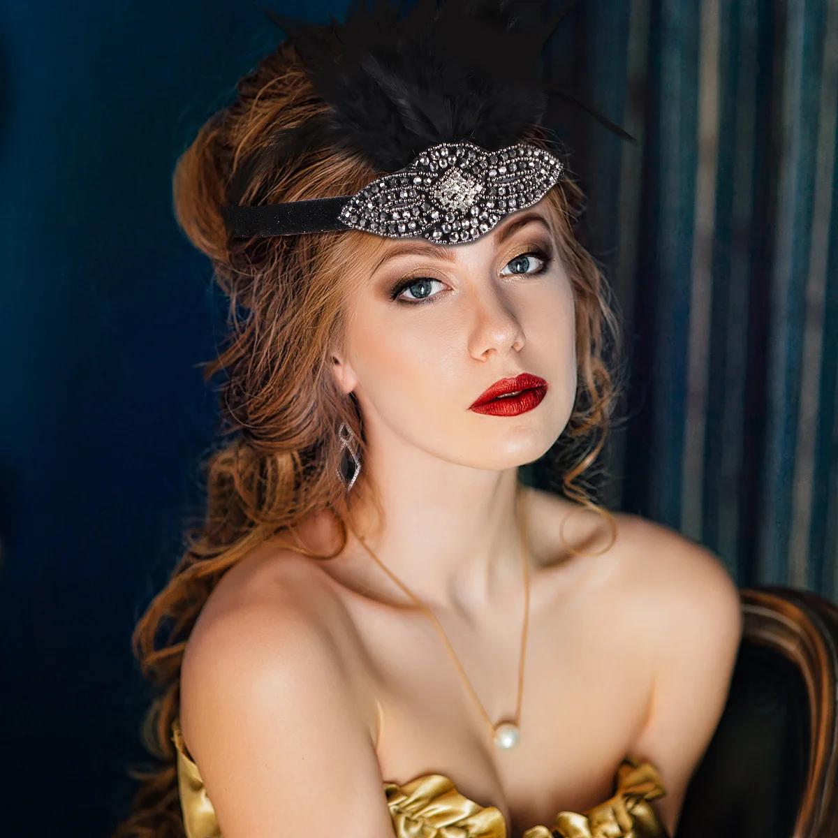 6 個 1920 年代のパーティーアクセサリーセットヘッドバンド手袋タバコホルダーファッショナブルなヴィンテージコスチューム 1920 年代のアクセサリー