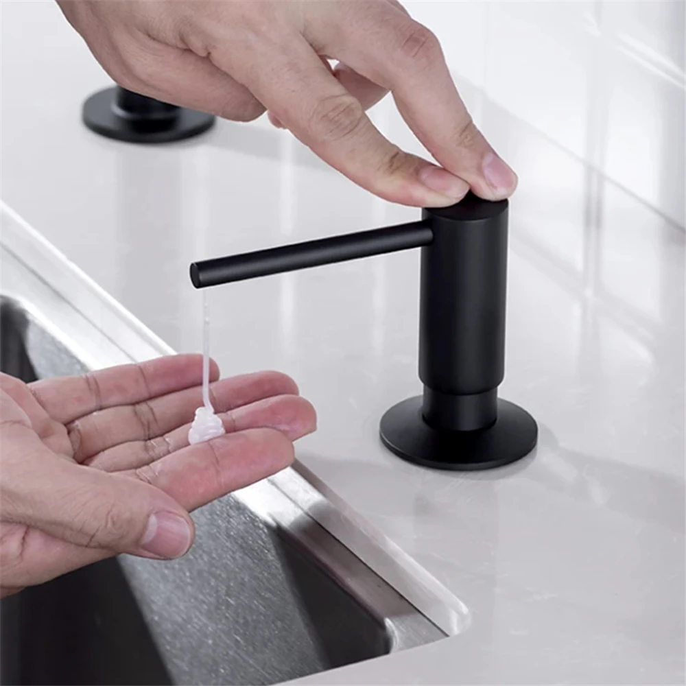 

Stainless Steel Dishwashing Liquid Soap Dispenser Sink Countertop Detergent Soap Dispenser Pump with 500ML Bottle/100cm Tube