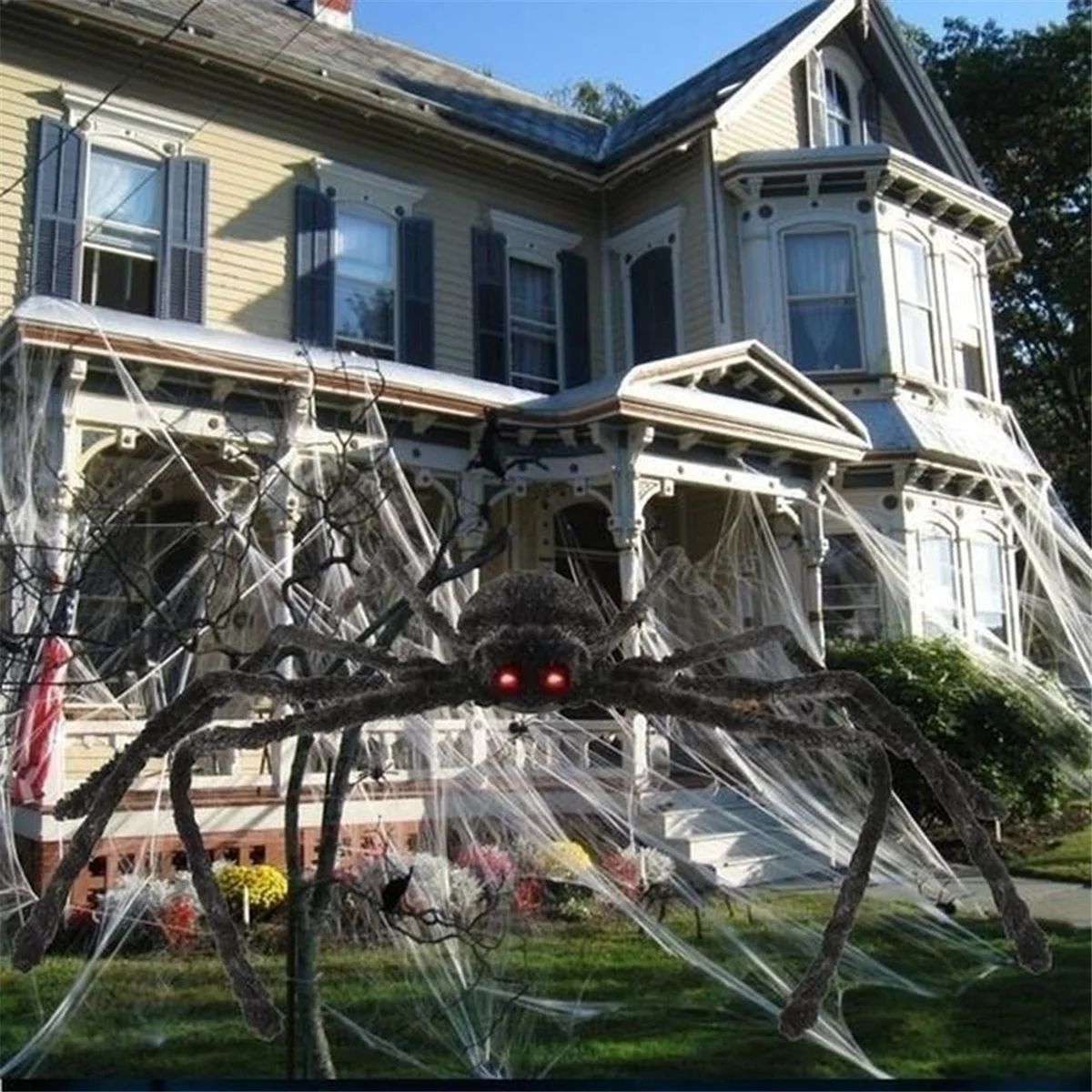 NOCM 50cm Black Spider Halloween Decoration Haunted House Prop Indoor Outdoor Giant Decor