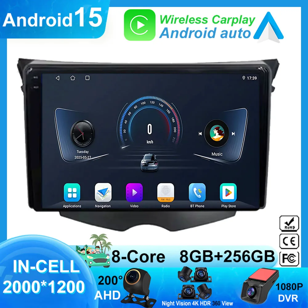 Car Radio Carplay For Hyundai Veloster FS 2011 - 2017 Navigation GPS Android Auto Bluetooth Stereo Multimedia Player No 2din 5G