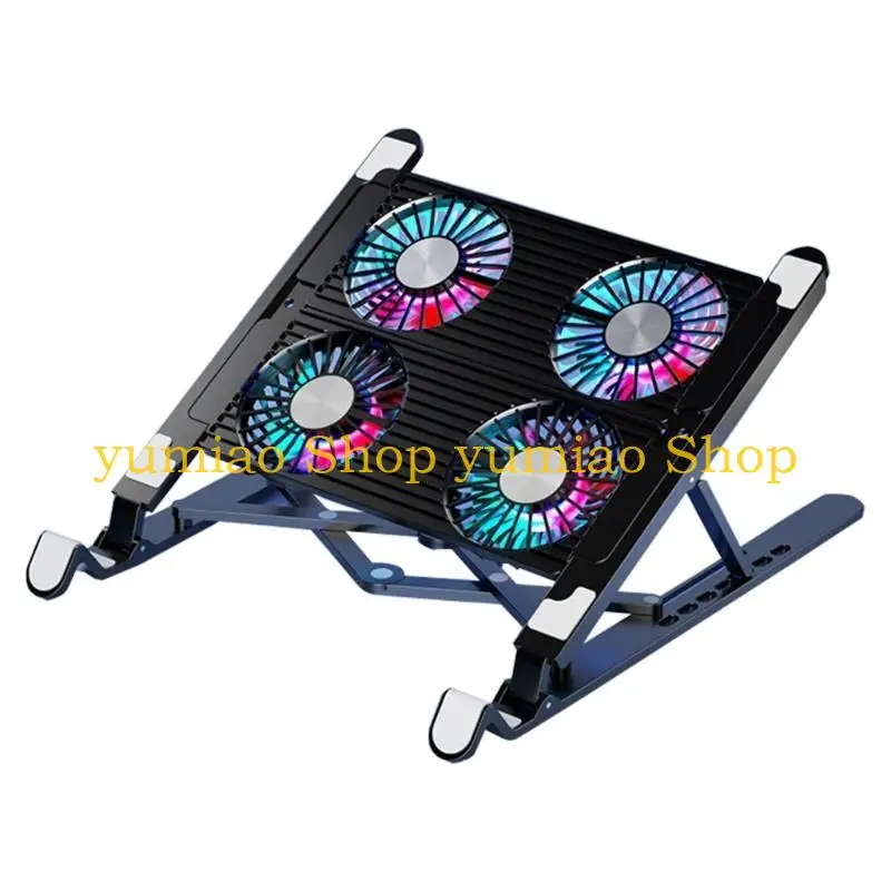 

587B Охлаждающая подставка для ноутбука Светодиодные фонари Кулеры для ноутбука Вентилятор для ноутбука Светодиодный вентилятор
