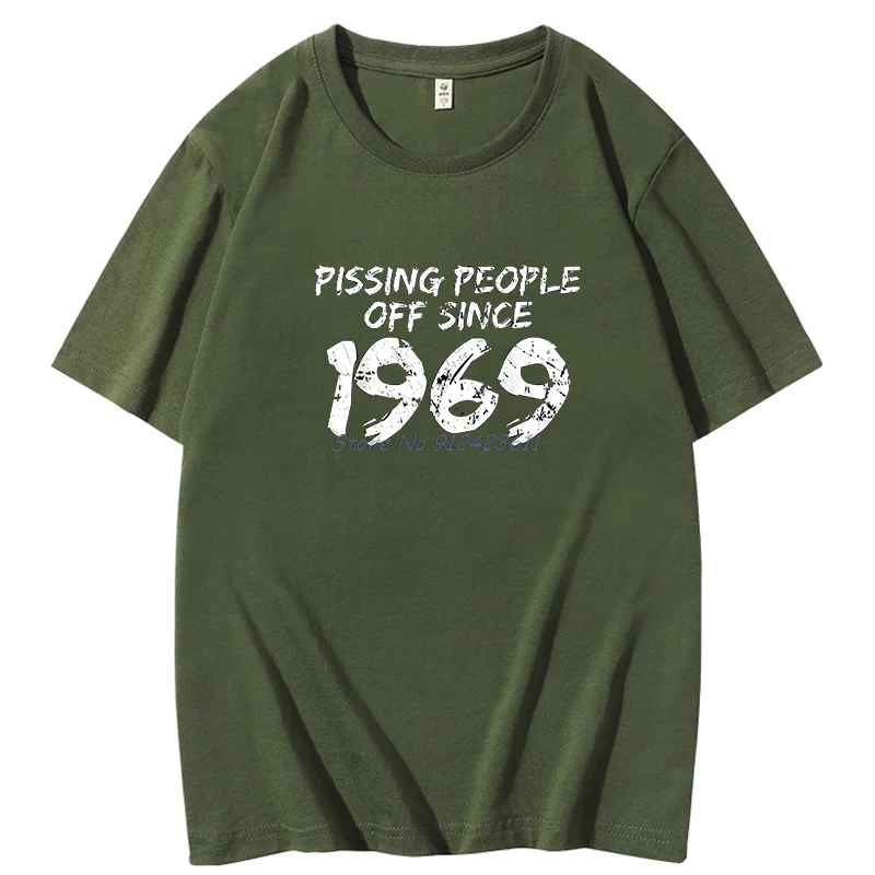Summer Funny T Shirts Born In 1969 Gag Gift Pissing People Retro Harajuku Graphic T Shirts Short Sleeve t-shirt Men's Clothing