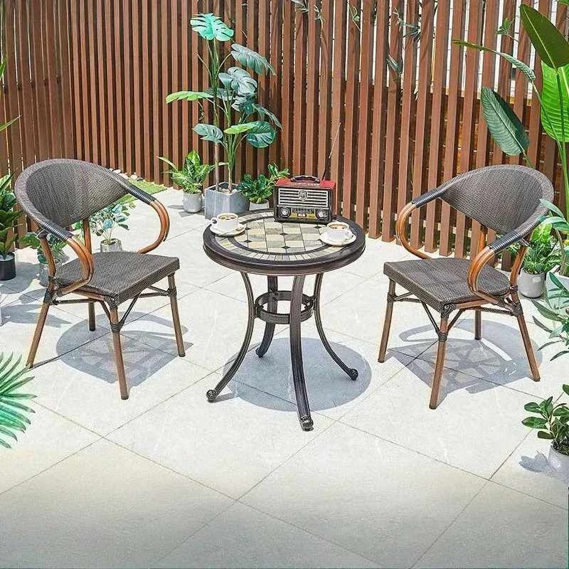 

Outdoor,cast aluminum,tables and chairs,simplicity,courtyard,garden,balcony,villa,open-air,household, waterproof, sun protection