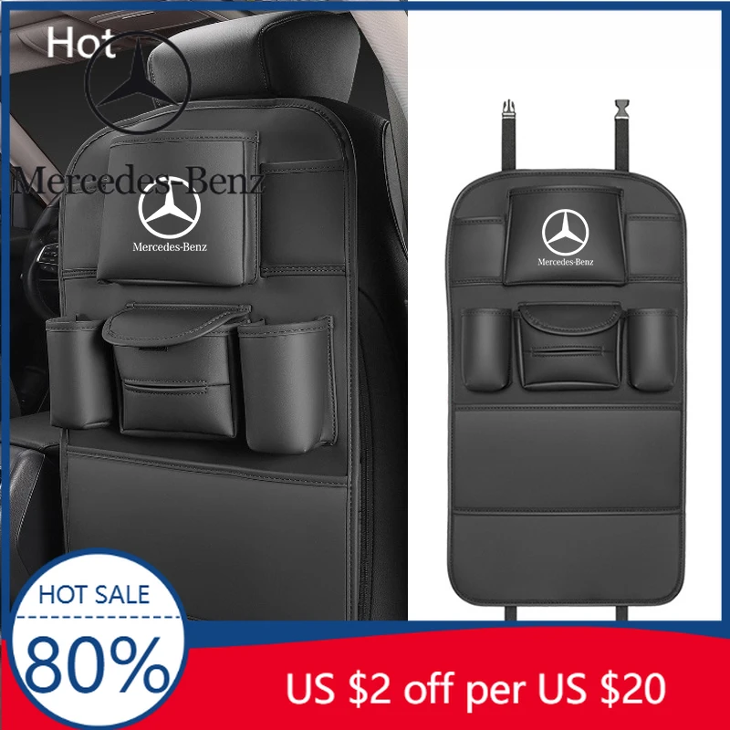 

Hot Car Sticker Car Seat Back Protector Mat Prevent Dirty Anti Kick Pad Accessories For Mercedes Benz A C E S G Class GLC CLE CL