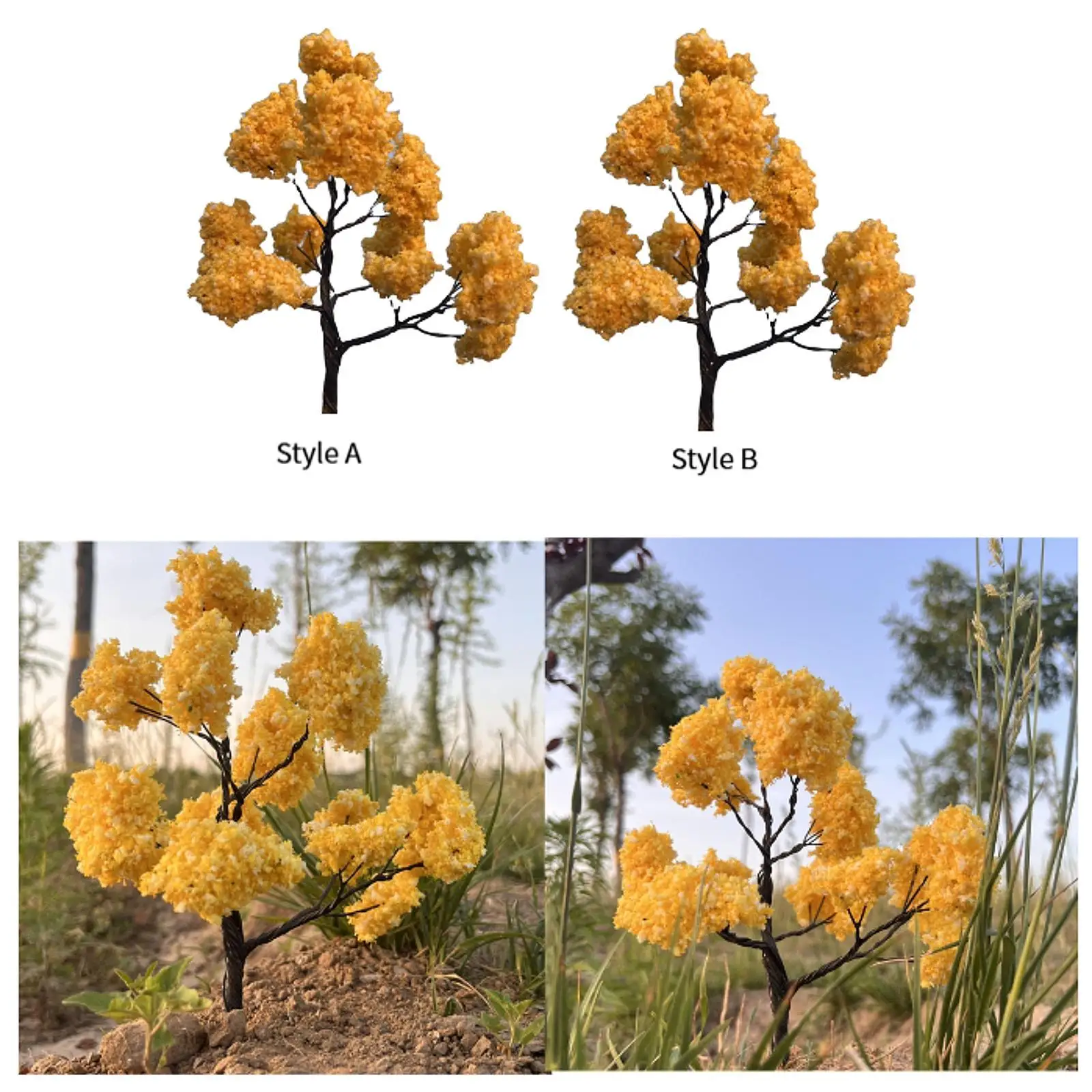 

Mini Tree Model Multipurpose Layout Props Realistic Plant Micro Landscape for DIY Crafts Dollhouse Railway Scene Decoration