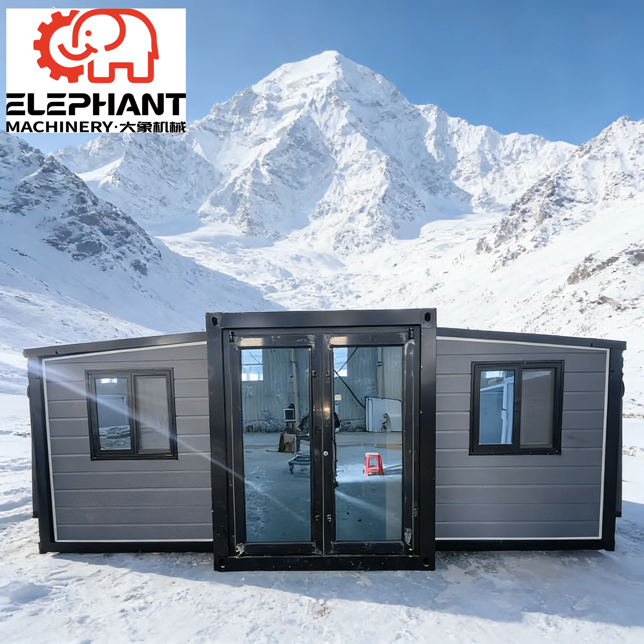 Luxury Custom 2-3 Room Expandable Folding Tiny House 20-30-40ft Expandable Container Full Bathroom Made Sandwich Panel for Villa