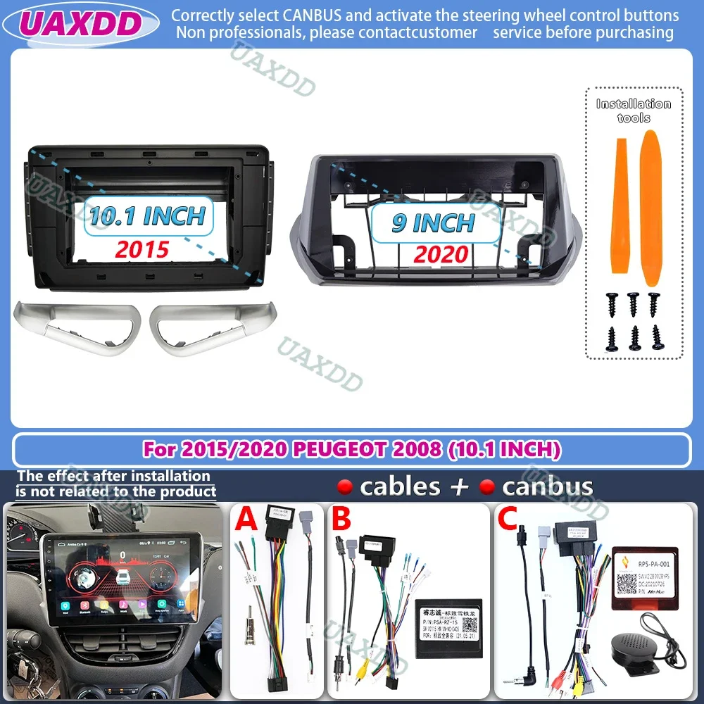 

Автомобильная стереосистема canbus, 2 Din, для 2015-2020 PEUGEOT 2008 9 10,1 дюйма