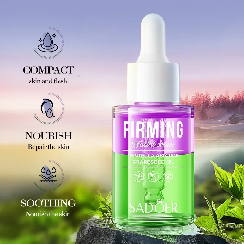

30ml Grapeseed Oil Centella Double Serum Essence Lifting Firming Moisturizing Nourishing Facial Essence Skin Care