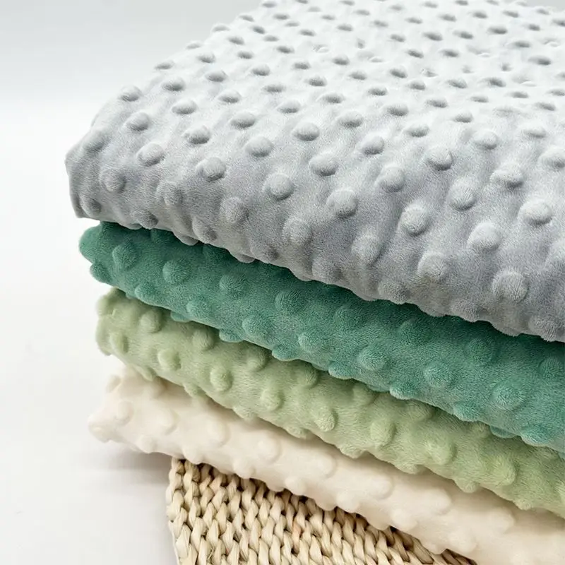 Solid Bump Fleece Fabric for DIY Sewing Handmade Plush Toy Mattress Blanket Pillow Hairband Clothing Fashion Material By Meter