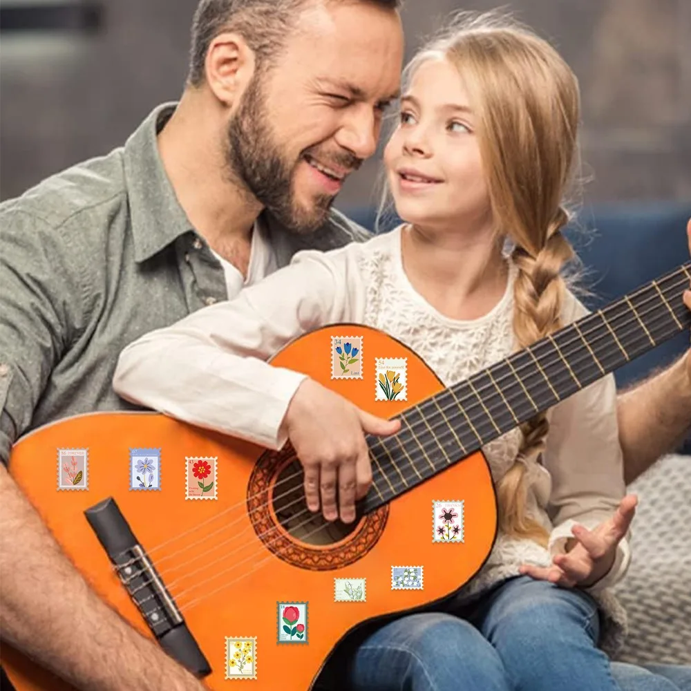 

Fashion Waterproof Flower Stamps Stickers PVC Motivational Self-Adhesive Decals Sealing Sticker Notebook Laptop