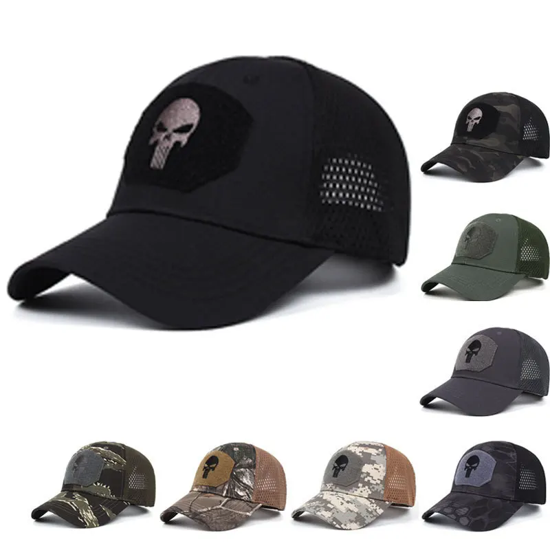 

Mesh Trucker Baseball Cap Men's Pure Cotton Outdoor Baseball Hunting Tactical Cap Snapback Hat Structured Front Panel