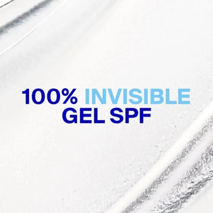 Face sunscreen for daily wear: clear, invisible, broad spectrum SPF; weightless, scentless, oil-free formula acts as makeup-gri
