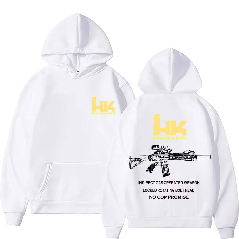 2026 Heckler & Koch HK Fashion M4 Gun Design Men's Casual Retro Trend Pullover Streetwear Autumn and Wint