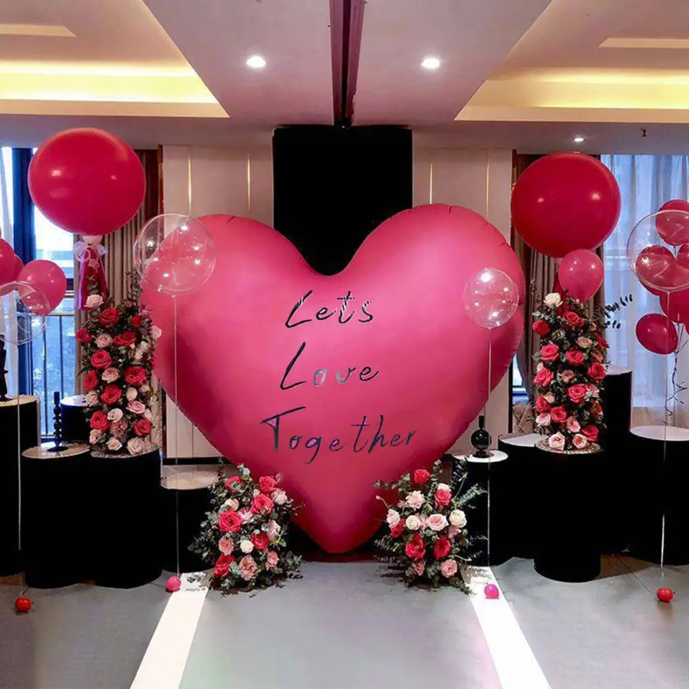 Inflatable Heart Balloon Heart Shaped Balloon Heart Shape Balloon for Valentine's Day Birthday Party Wedding Decor Lets Love