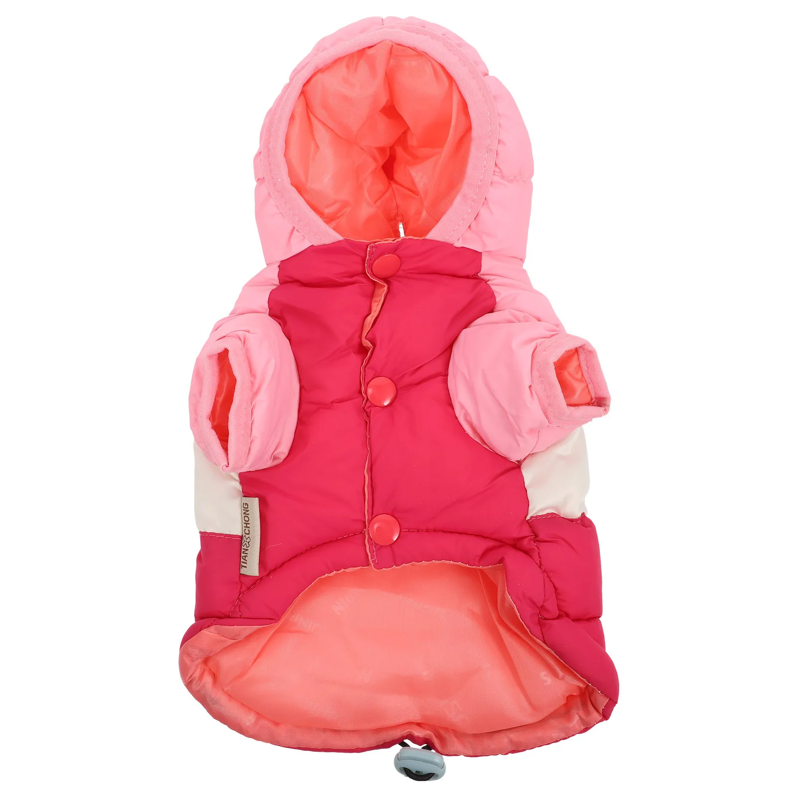 

1Pcs Down Cotton Vest Dog Winter Coat Adjustable Warm Hoodie Pet Clothes Outdoor Walking Jogging Puppy Warm Coat