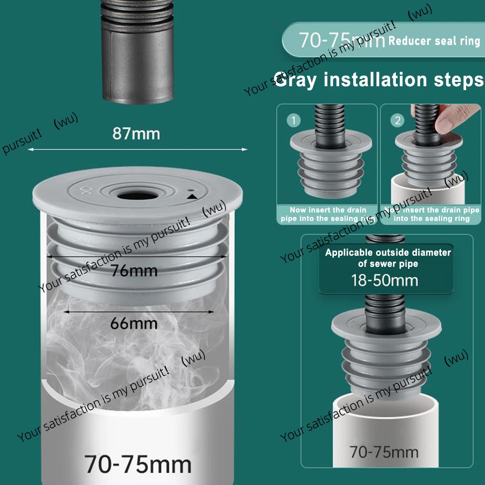 1 piece silicone tube seal, washing machine drain pipe seal, deodorization, 3 sizes are available