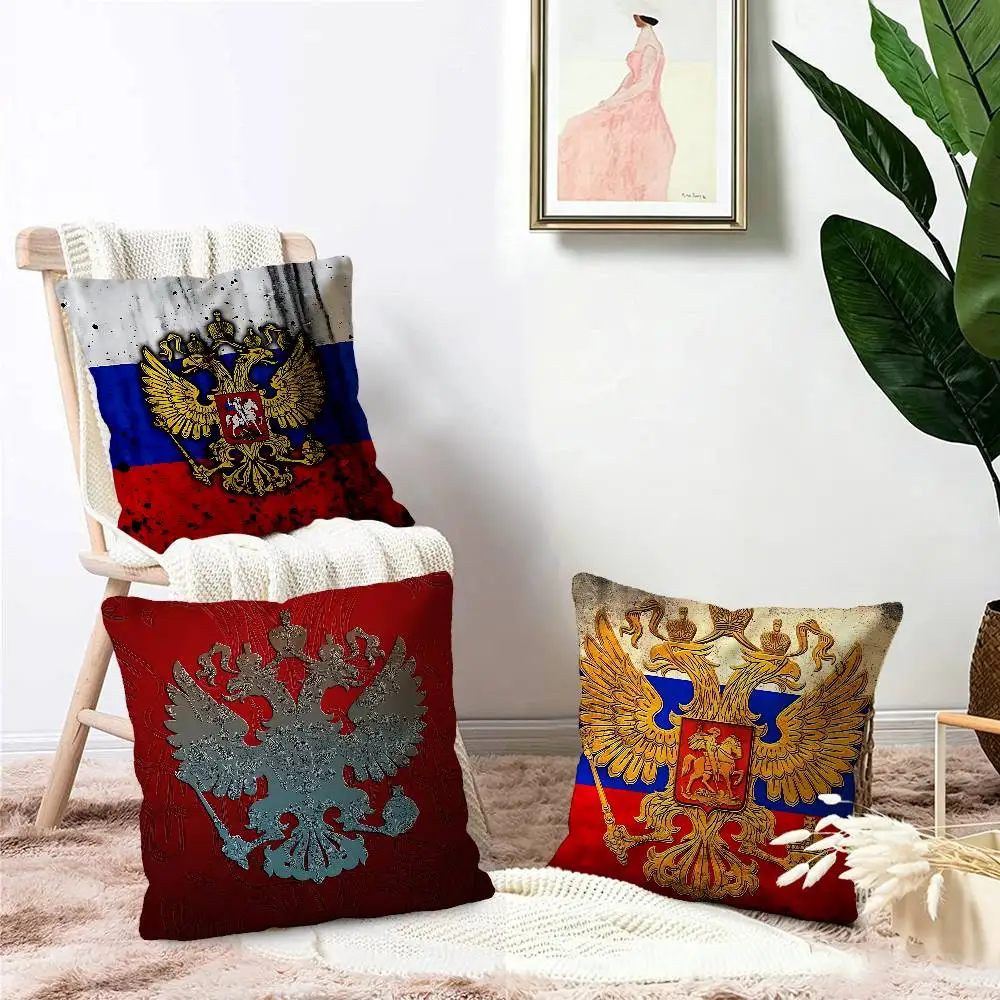 R-Russian Flag Cushion Cover Inches Farmhouse Decor Home Throw Pillow Covers for Couch Decorations