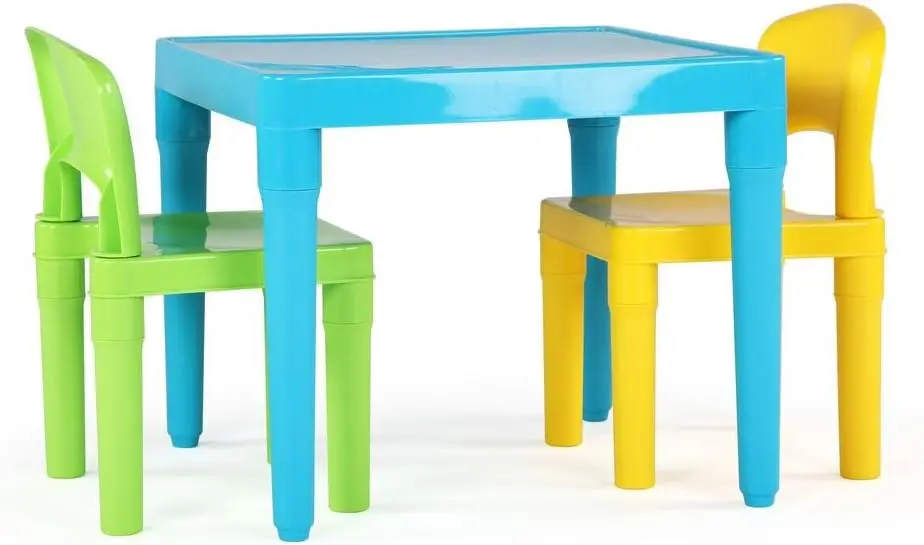 Kids Table and 2 Chair Set - Sturdy Toddler Activity Table for Playtime, Arts, Crafts, Reading - 5-Piece Children's Furniture