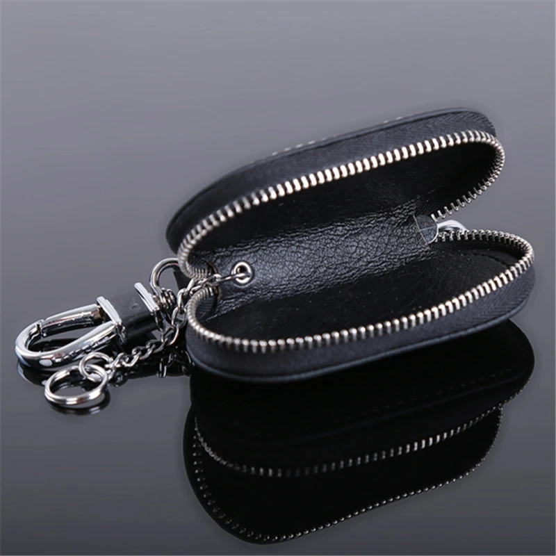 Unisex PU Leather Key Case For Car Key Wallets Men Key Holder Housekeeper Keys Organizer Keychain Covers Zipper Key Case Bag