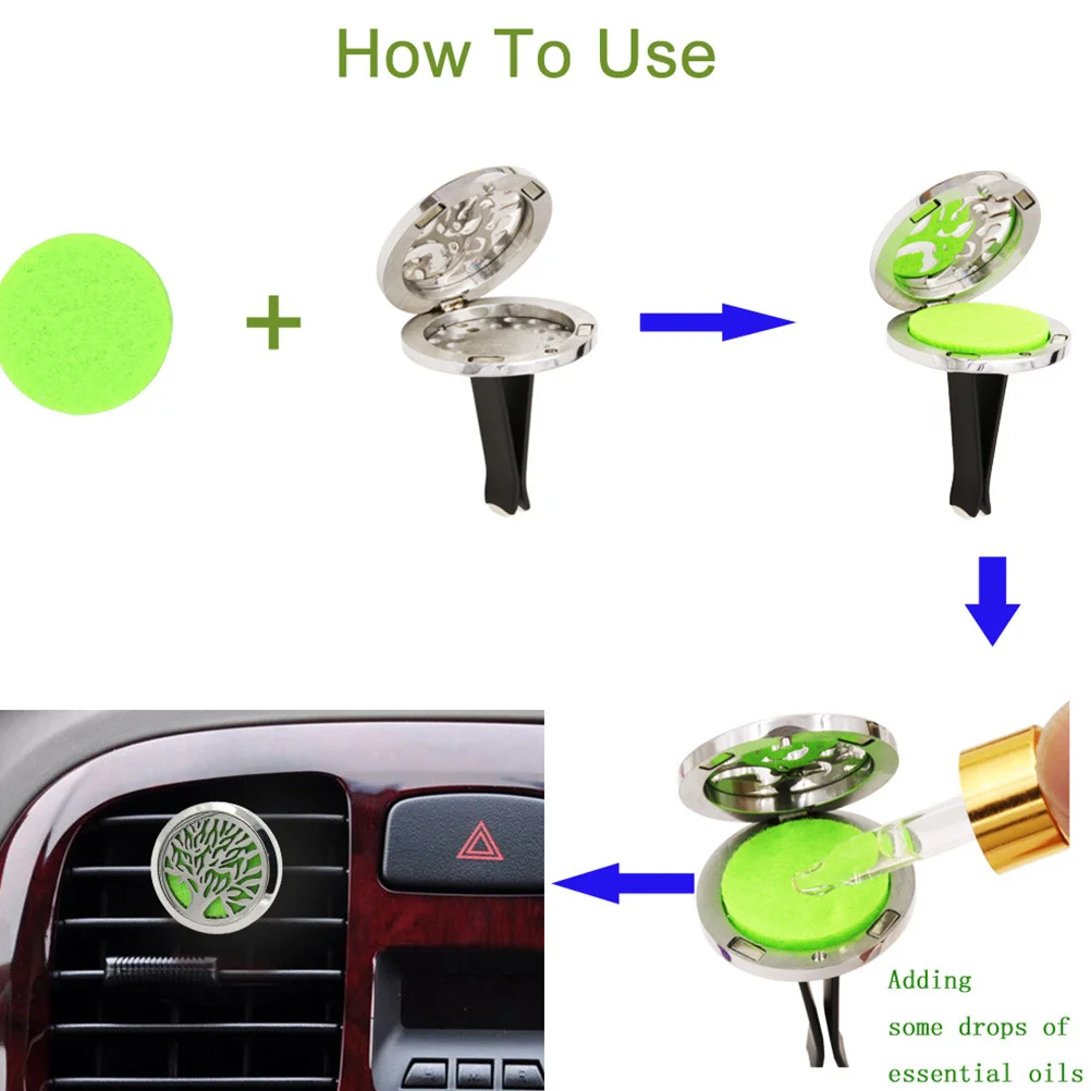 

2Pcs Car Air Vent Freshener Heart Shape Diffuser Clip Aromatherapy Perfume Car Decoration Random Color Felt Pads