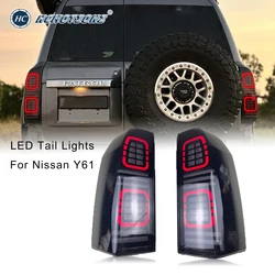 Hcmotionz Achterlichten Voor Nissan Y61 2005-2022 Start Animatie Drl Patrouille 5e Gen Auto Led Achterlichten Assemblage Rook