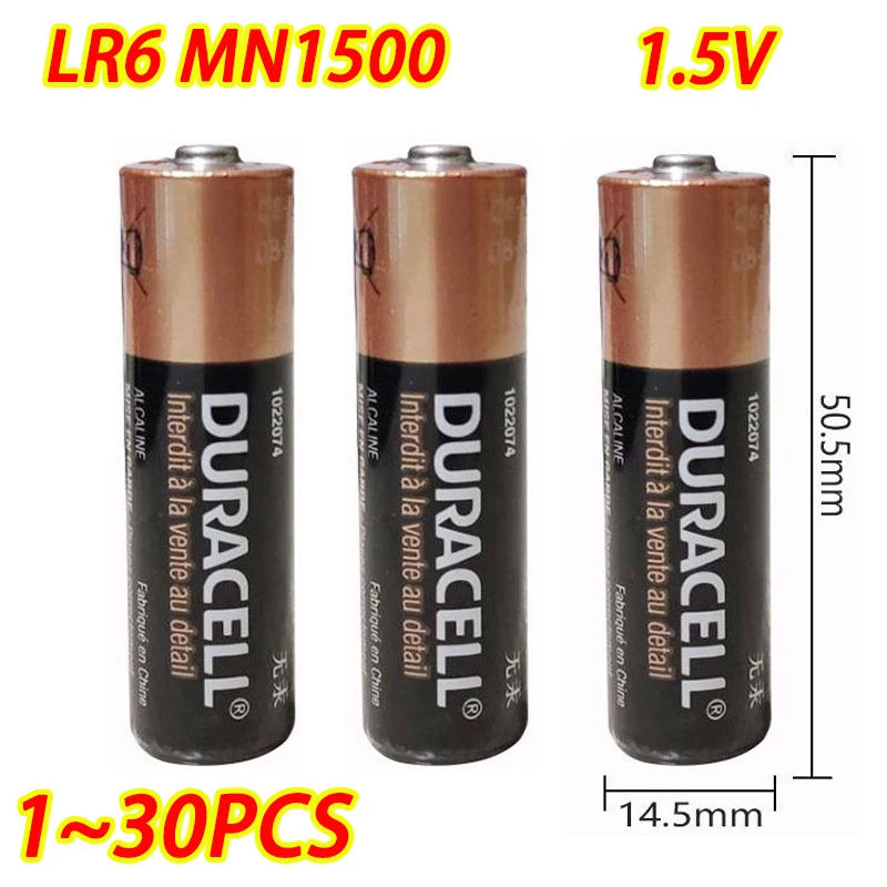 30/20/10/8/6/4/2PCS Durable No.5 Battery Alkalinity Batter AA LR6 2800mAh MN1500 Suitable For Mouse Intelligent Lock Thermometer