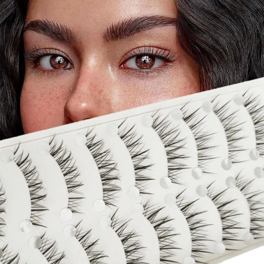 Faux cils longs naturels faits à la main de style thaïlandais pour femmes, outils de maquillage pour les yeux, extensions de cils, sans cruauté animale