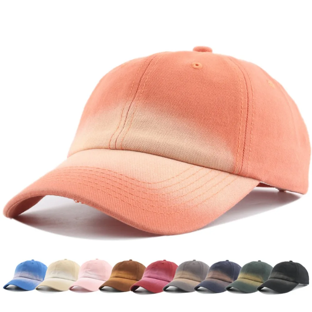 Quick Dry Gradient Color Baseball Cap Adjustable Breathable Outdoor Sports Hat Ponycap Trucker Hat UV Protection Snapback Hat