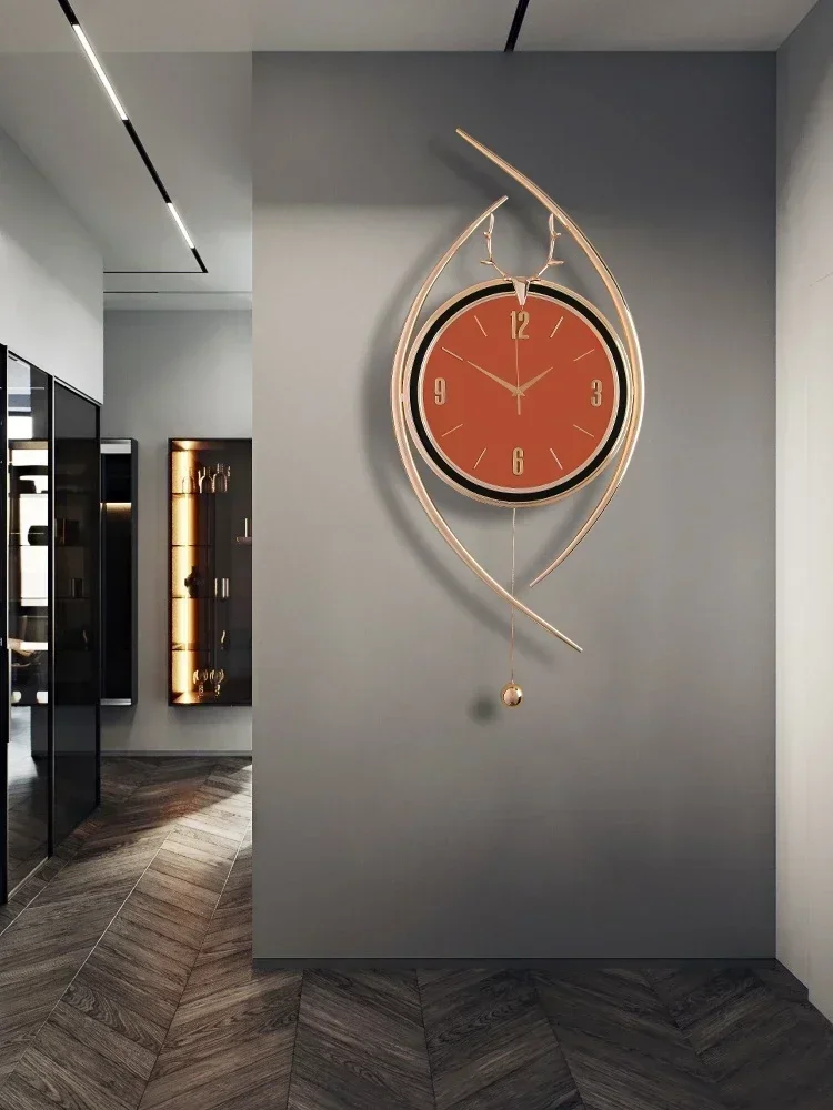 2022 new clock wall clock living room home modern light luxury fashion creative simple atmosphere high-end mute clock