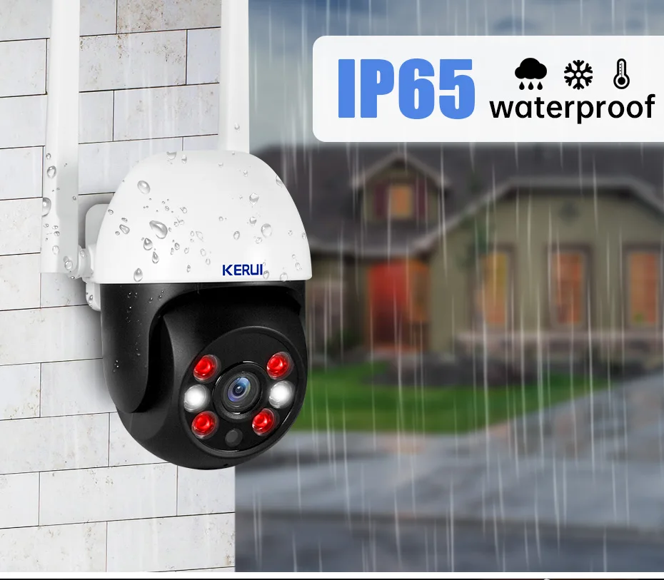 KERUI 5MP Tuya Camera Outdoor PTZ WIFI Surveillance Camera Smart Home Auto Tracking Waterproof CCTV Security Protection