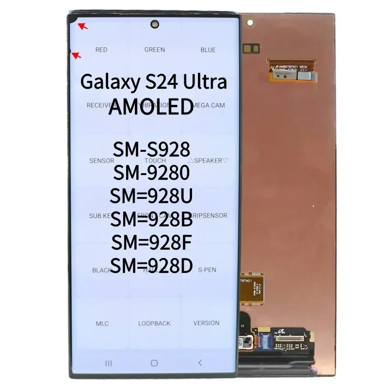 Pantalla táctil LCD Super AMOLED S24Ultra para Samsung Galaxy S24 Ultra 5G S928 S928F S928B S928U S928E montaje de digitalizador de pantalla