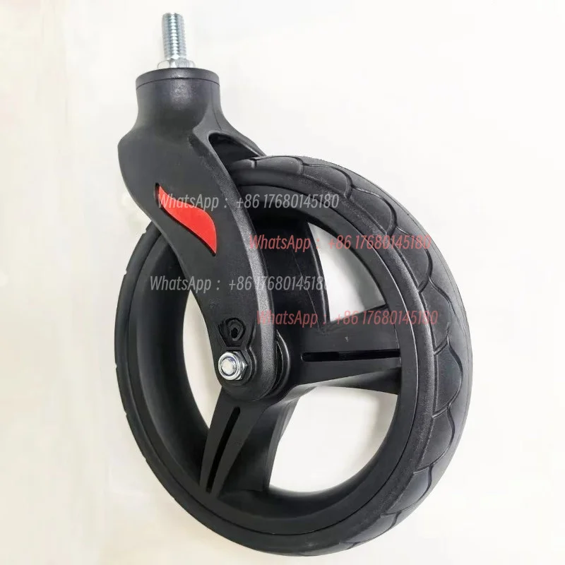 8 Inch Plastic Swivel Caster Wheel, Replacement Spare Part for Wheelchair & Rollator Walker
