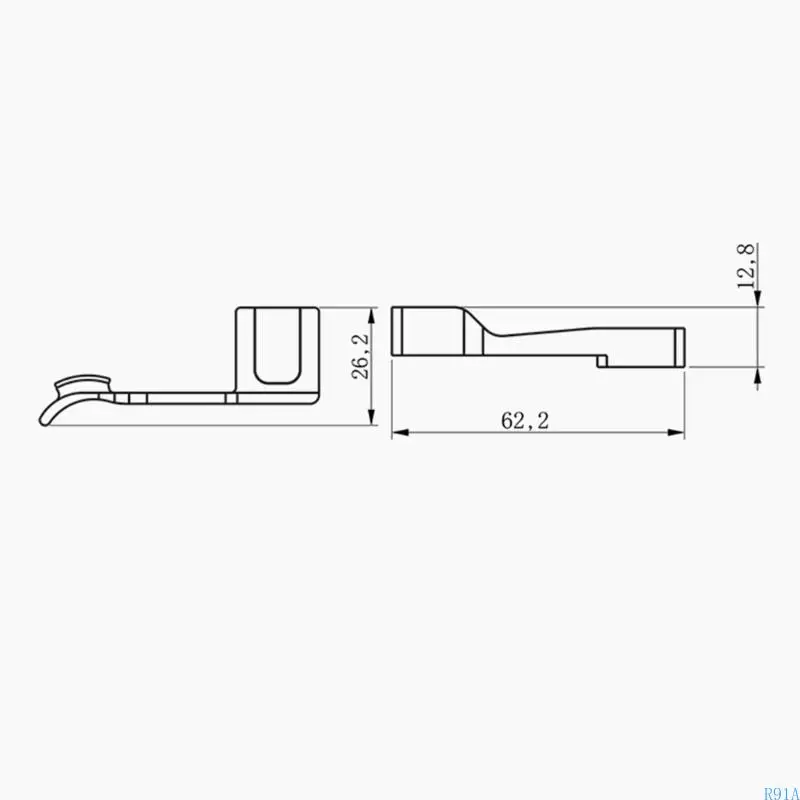R91A Большой пост. Metal Metal Pign Pulm Grip для алюминия Q2 Cemera усиливает сцепление