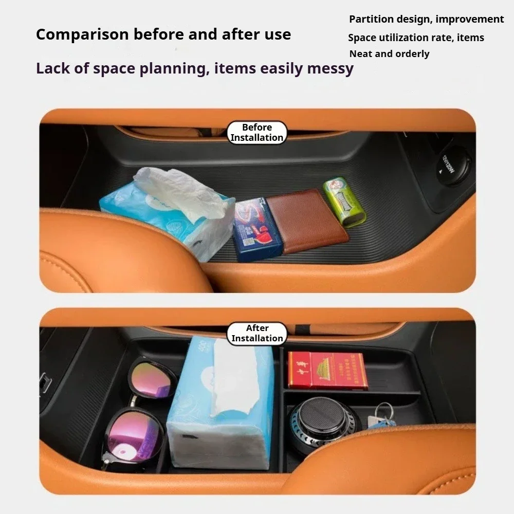 For GAC AION V 2024-2026 Car Center Console Armrest Storage Box Wireless Charging Silicone Pad Interior Accessories