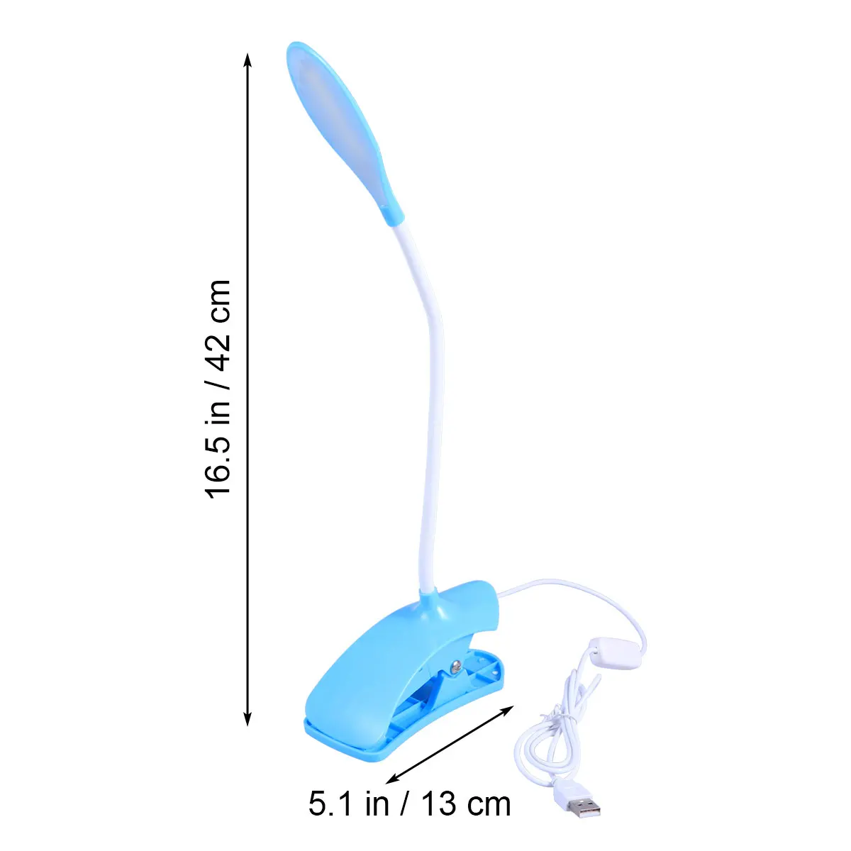 

LED Desk Lamp with Clip Table Light Bedroom Bedside Non Flickering Eye Protection Flexible Neck USB Portable Study Reading Lamps