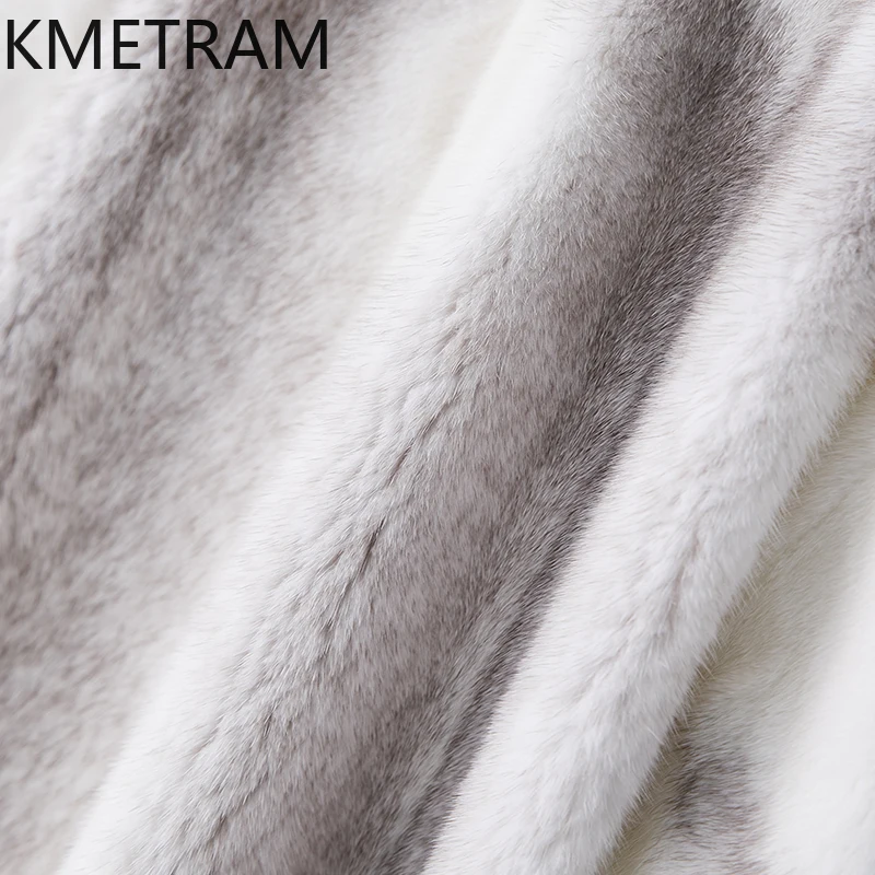 سترة نسائية متقاطعة من فرو المنك لعام 100% معطف فرو حقيقي فاخر برقبة على شكل حرف v ملابس شتوية عالية الجودة للنساء سترات فروي 2025 Fourrure