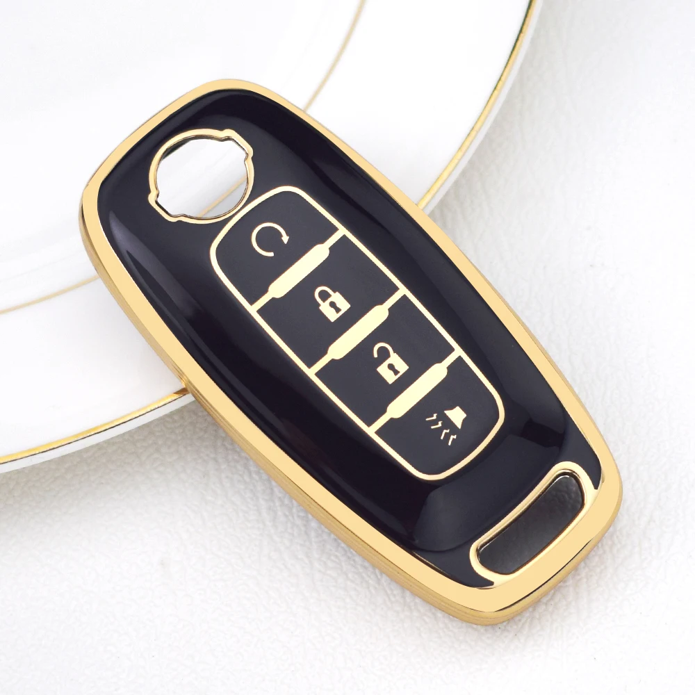 4 Buttons TPU Car Key Case for Nissan Rouge Kicks Pathfinder J12 Ariya Altima Rogue Qashqai Bluebird Sylphy Keychain