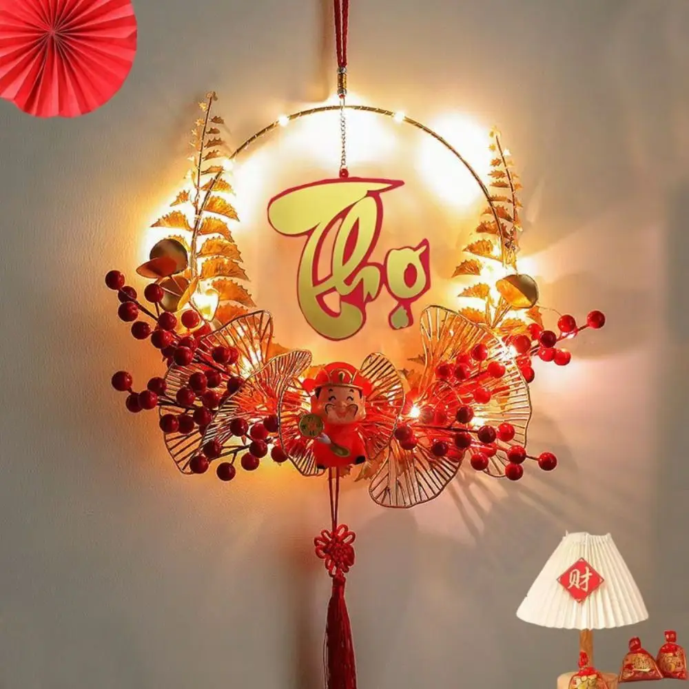 Trendy Vietnamese Lunar New Year Pendant Festive Blissful Hanging Wreath Pendant Lucky Door Home Decor for 2025