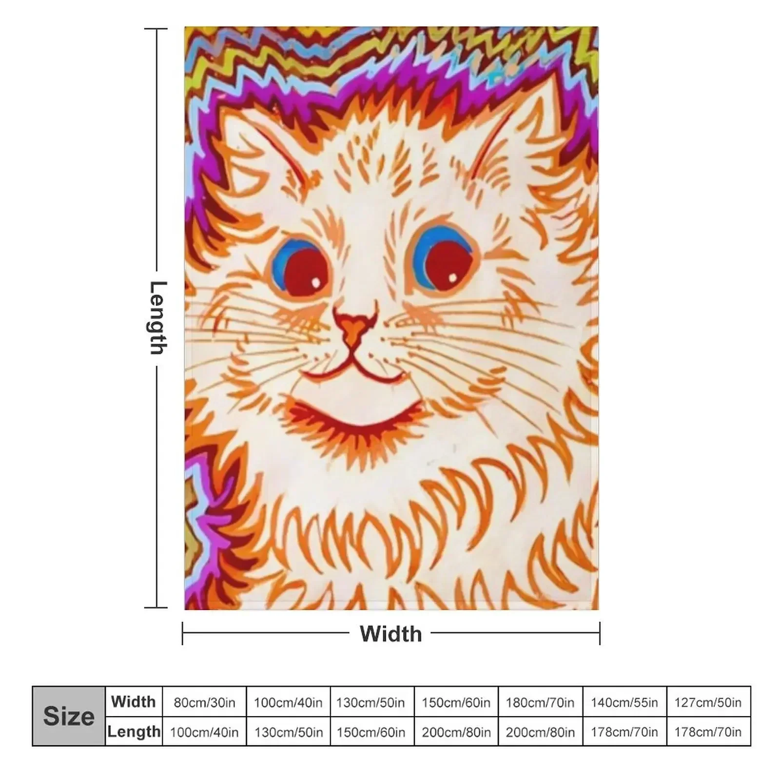 Kaleidoscope Cats III by Louis Wain Throw Blanket Designers Moving Travel Warm Blankets